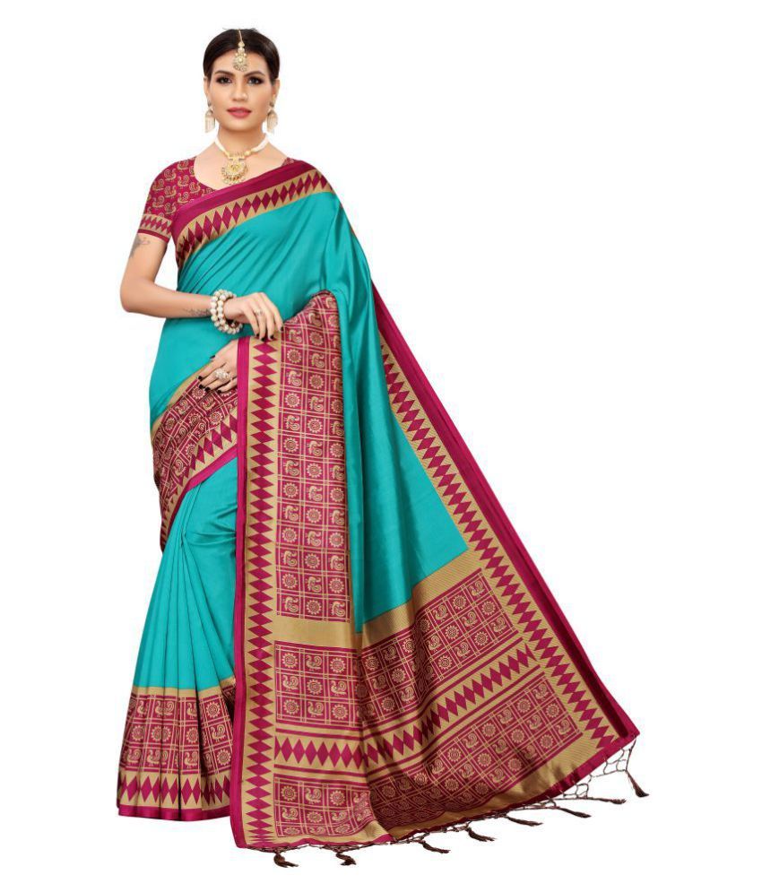 Suman Creation Green Art Silk Saree - Buy Suman Creation Green Art Silk ...