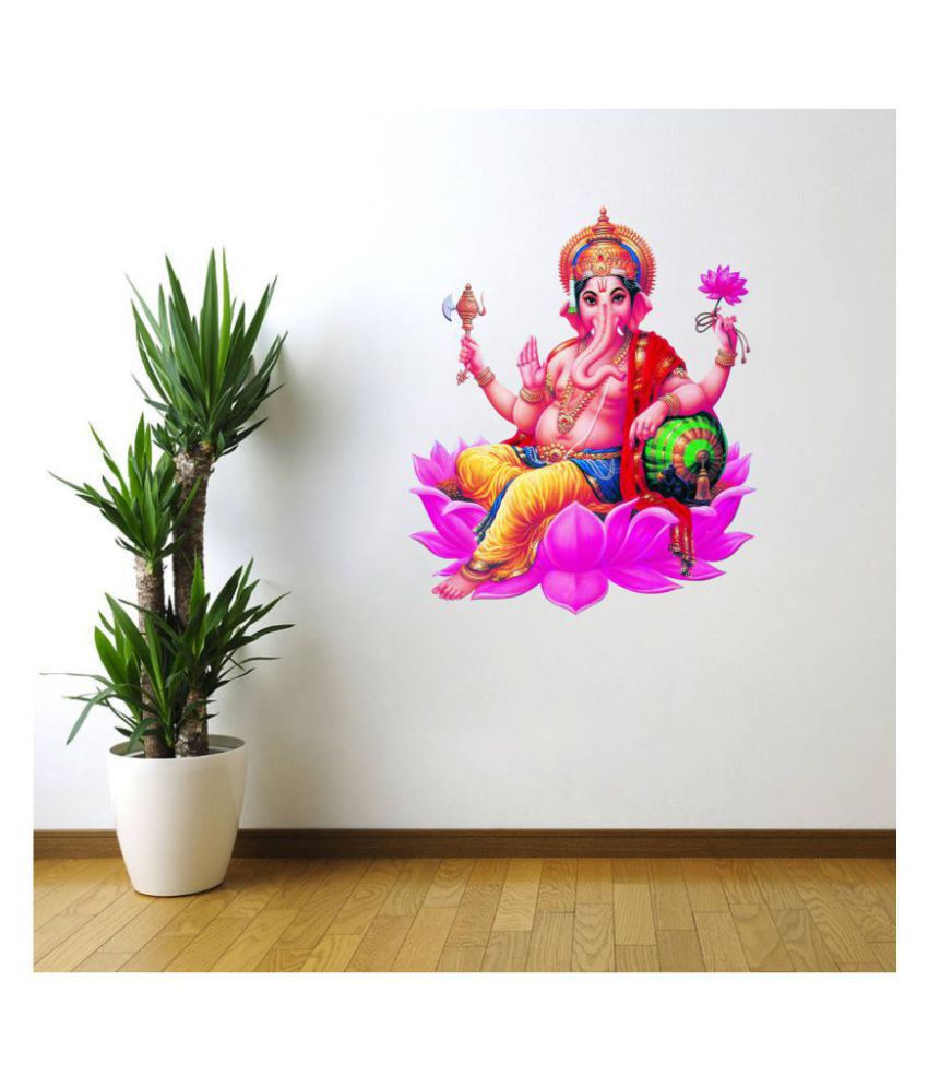     			Decor Villa Lotus Ganpati Religious & Inspirational Sticker ( 50 x 58 cms )