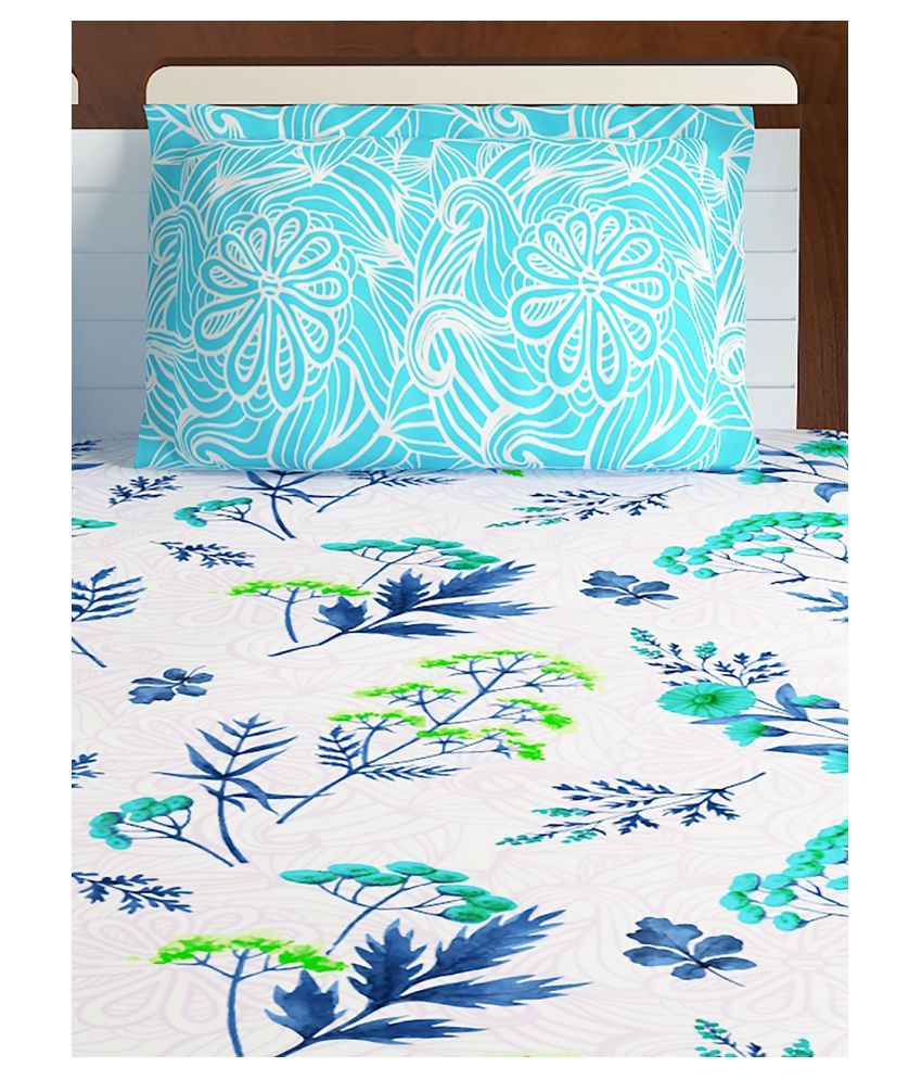 Bombay Dyeing Cotton Double Bedsheet with 2 Pillow Covers ( 224 cm x