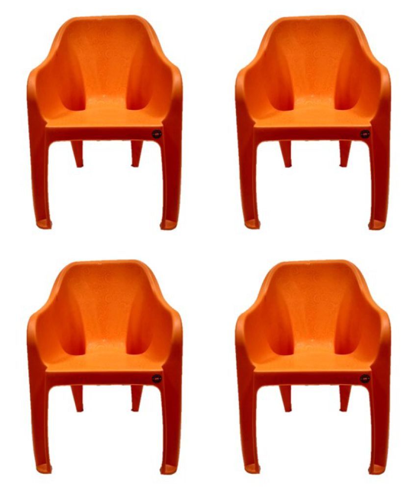 Cello Dynamo Cafeteria Set Of 4 Chair Orange