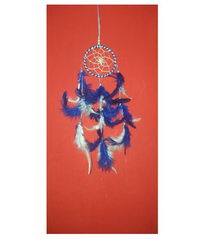     			new lucky Feather Blue Dream Catcher - Pack of 1 ( 30 X 8 cms )