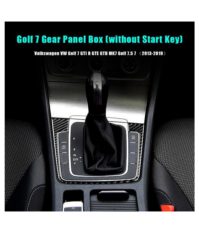Carbon Fiber Gear Shift Box Panel Cover Trim For Golf 7 Gti R Gte Gtd B