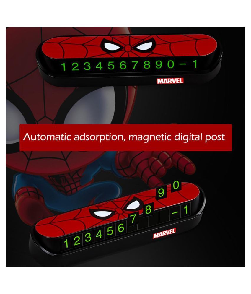 Cartoon Pattern Car Temporary Parking Card Phone Number Plate (Spiderman):  Buy Cartoon Pattern Car Temporary Parking Card Phone Number Plate (Spiderman)  Online at Low Price in India on Snapdeal