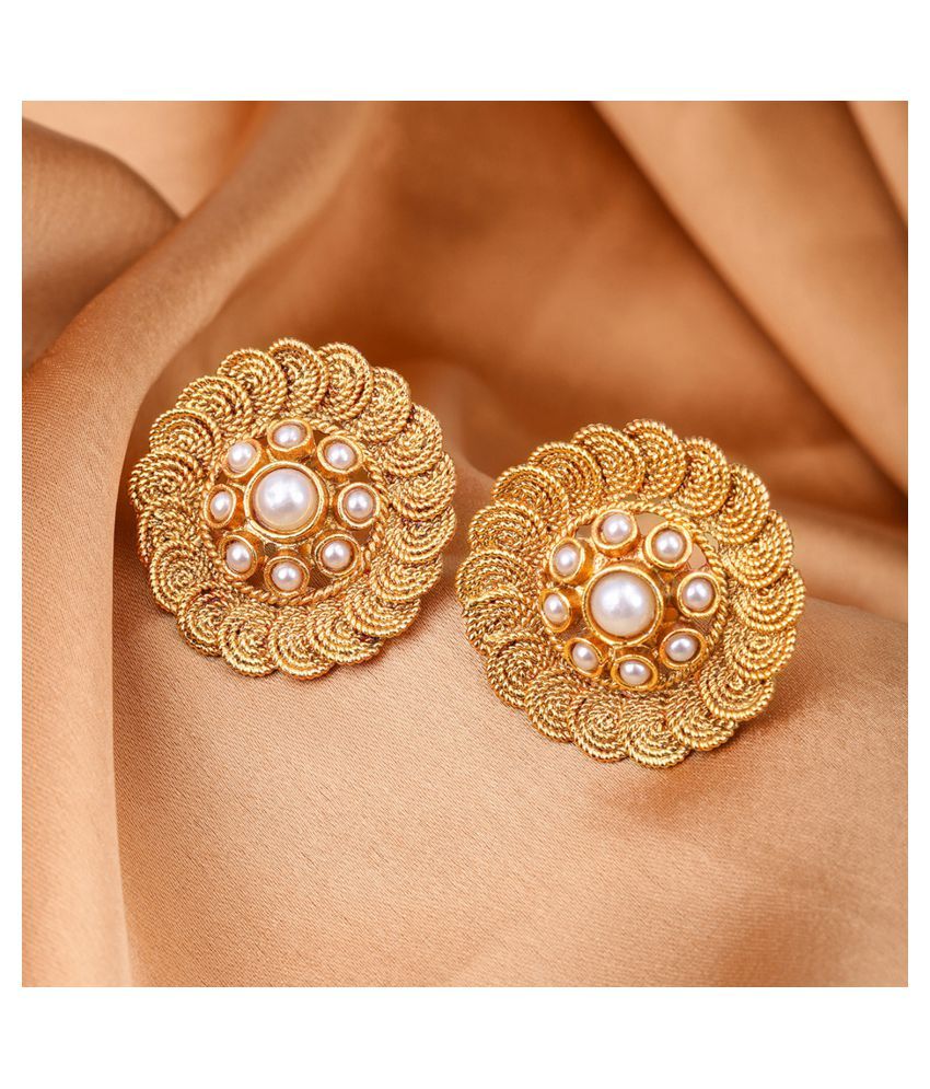 Sukkhi Pleasing Gold Plated Jalebi Stud Earring For Women Buy Sukkhi   Sukkhi Pleasing Gold Plated Jalebi SDL351135886 1 958af 