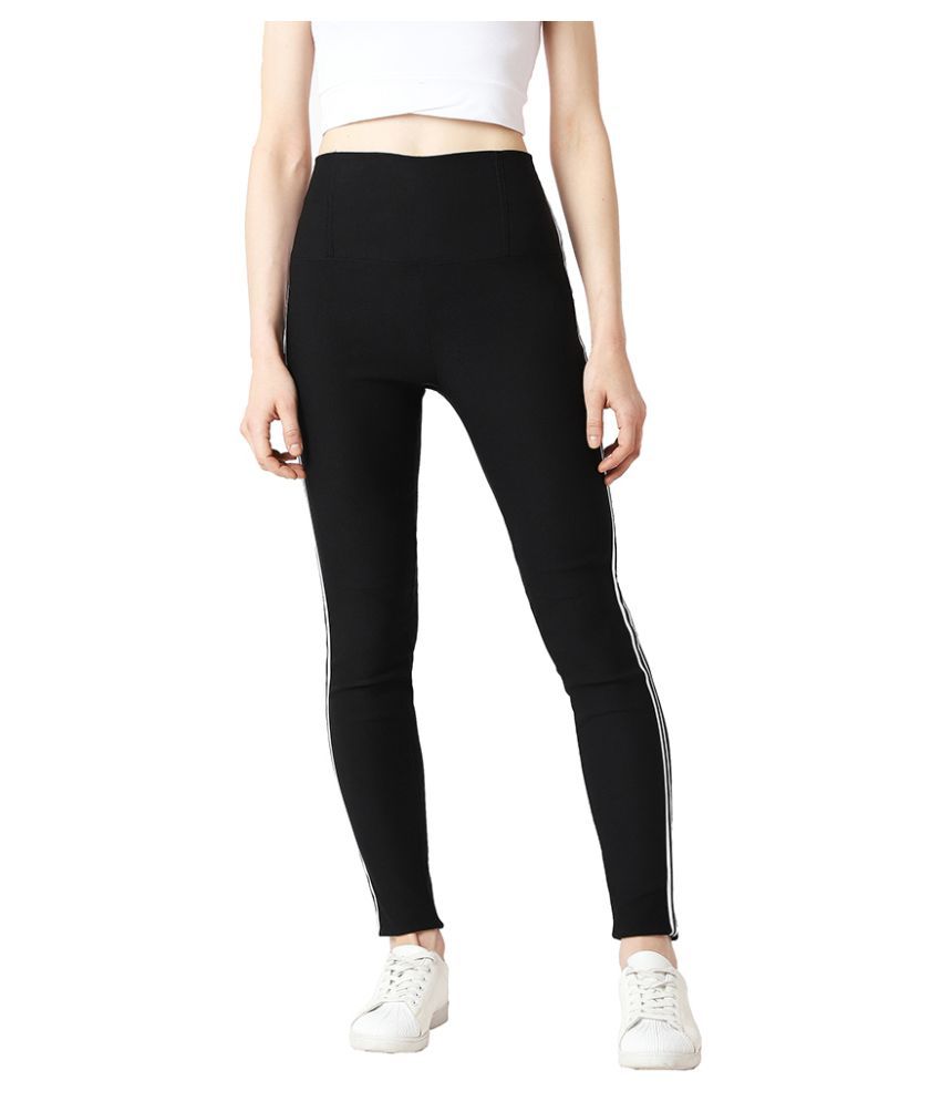     			Miss Chase Polyester Jeggings - Black