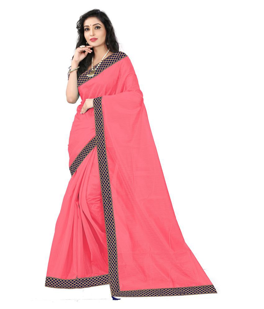 Saadhvi Red,Pink Art Silk Saree Combos - Buy Saadhvi Red,Pink Art Silk ...
