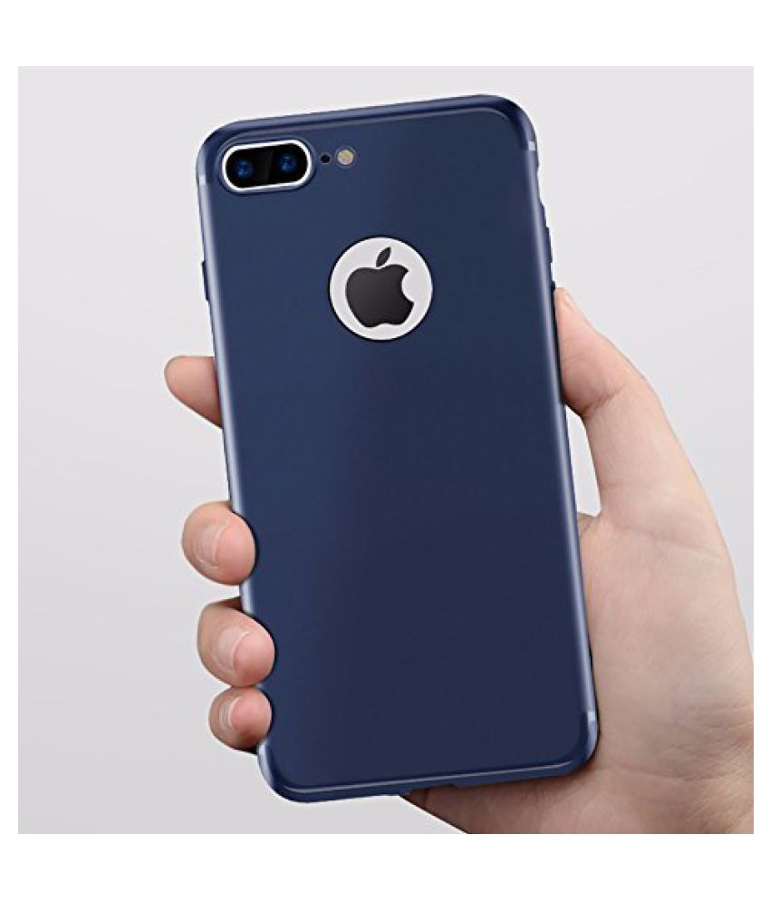 Apple Iphone 8 Plus Soft Silicon Cases Wow Imagine Blue Plain Back