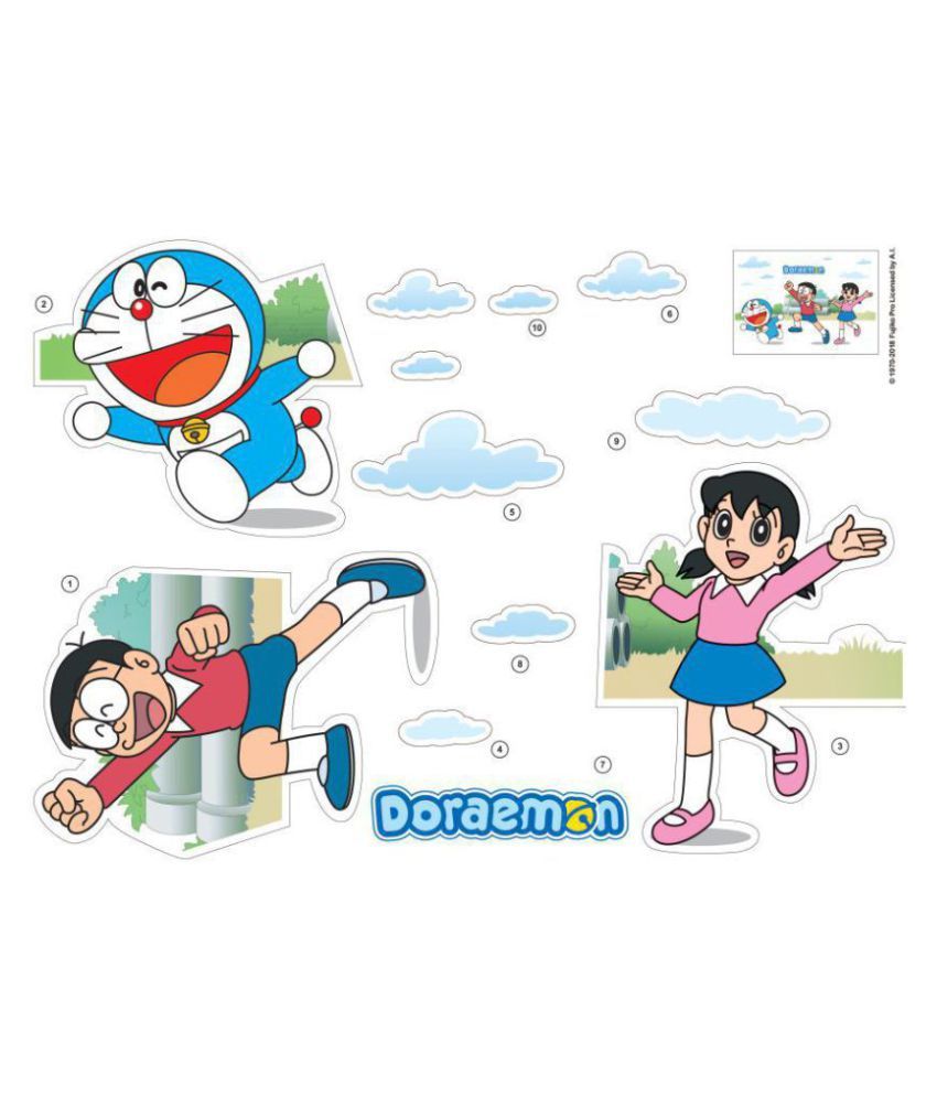 Asian Paints Wall Ons Doraemon XL Nobita and Shizuka Race ...