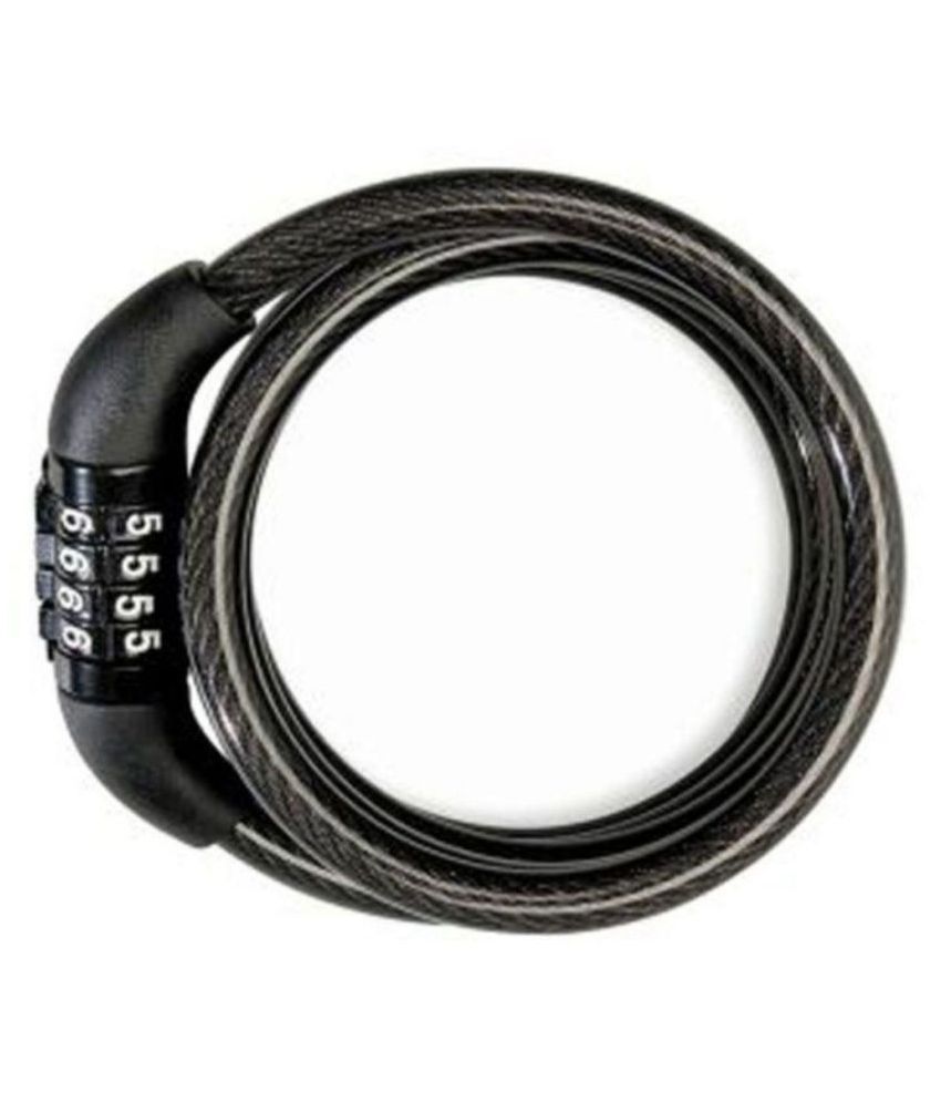 BMART Black Cable Type Helmet Lock - Key Lock: Buy BMART Black Cable ...