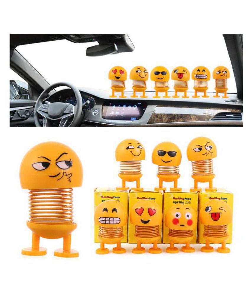smiley spring doll for car