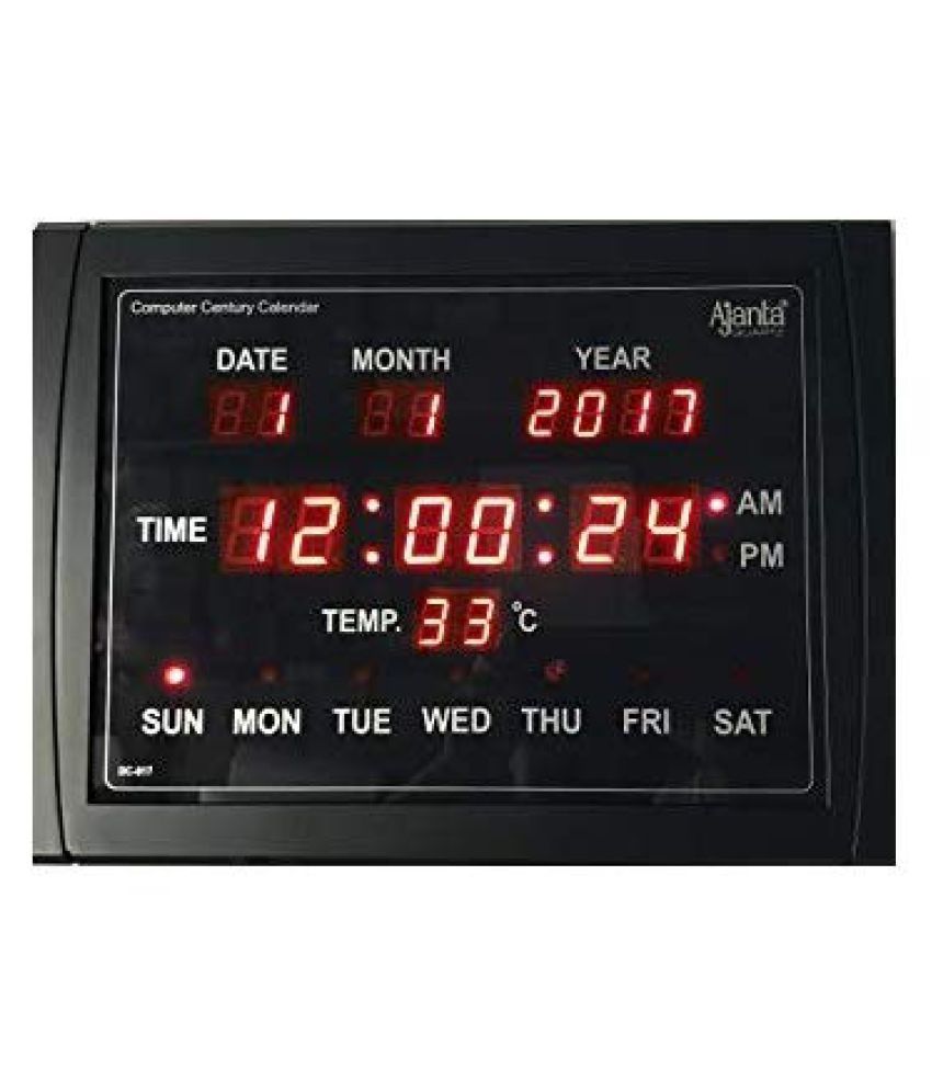 Ajanta Triangle Digital Wall Clock Black Classic ( 40 x 30 cm ) Buy