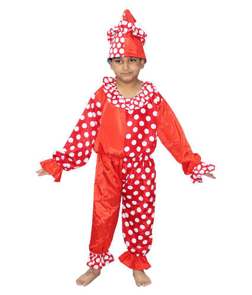     			Kaku Fancy Dresses Red Clown Costume