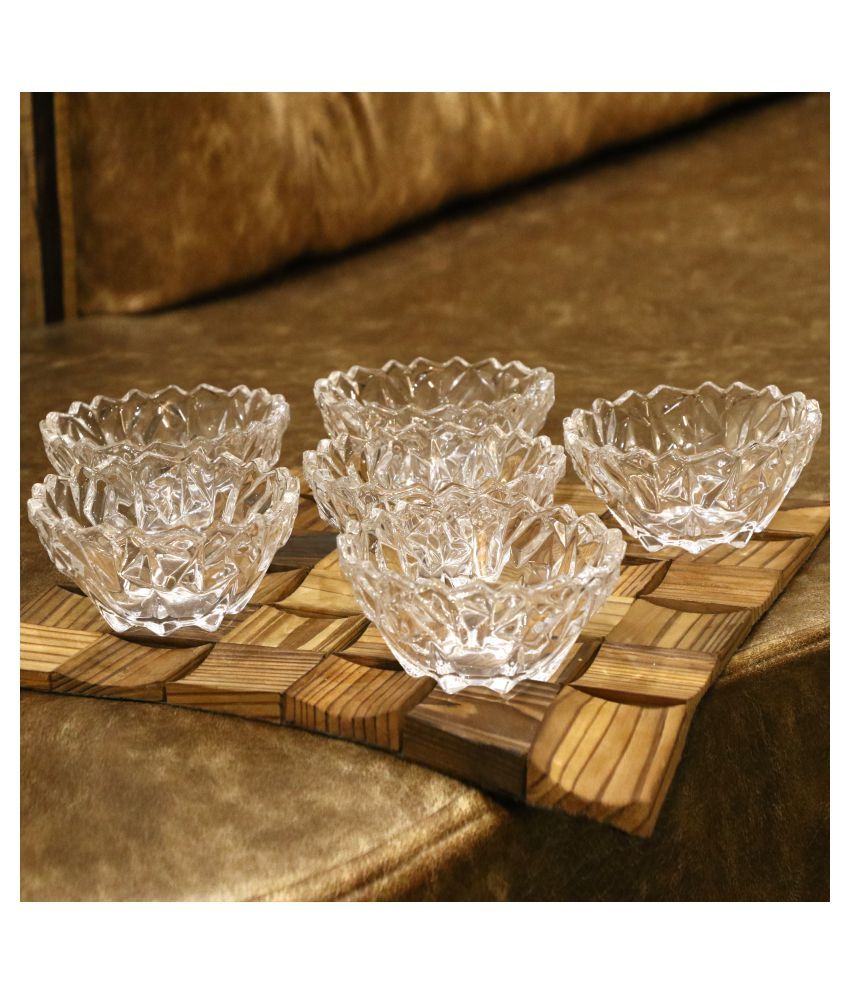     			Afast Glass Bowl Set, Transparent, Pack Of 6, 200 ml