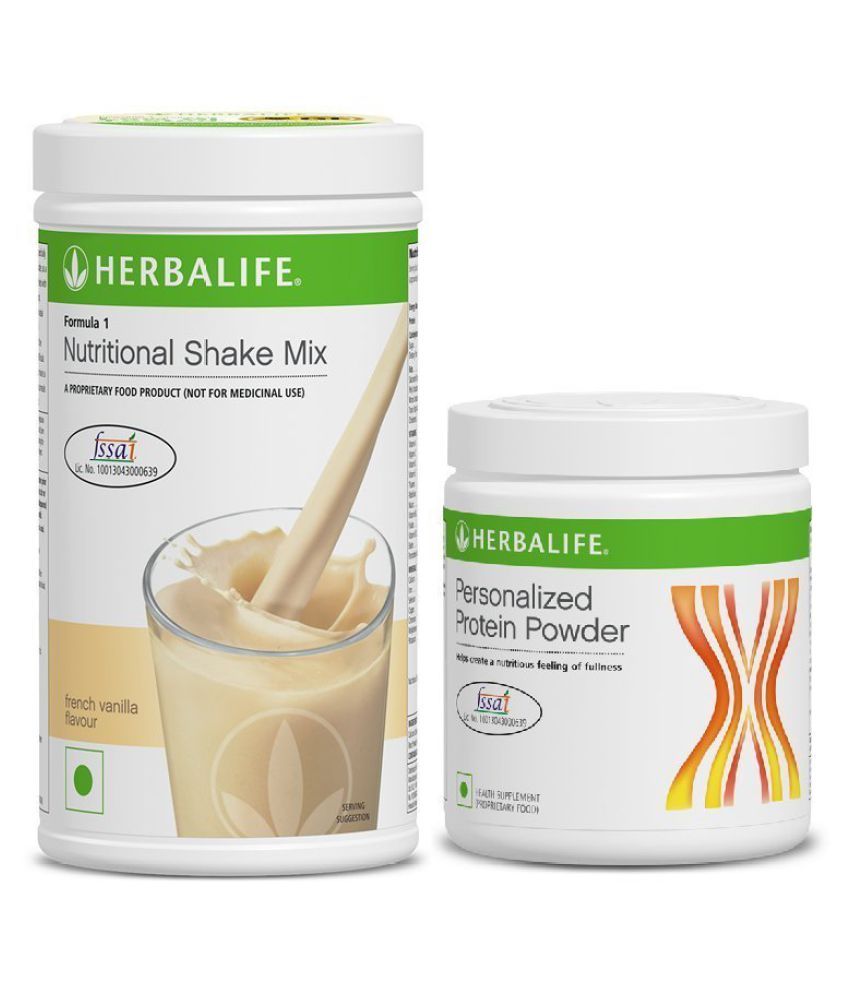     			Herbalife Foumula 1 nutritional Shake Mix (Vanilla-500gm) & personalized protein powder- 200 gm Pack of 2