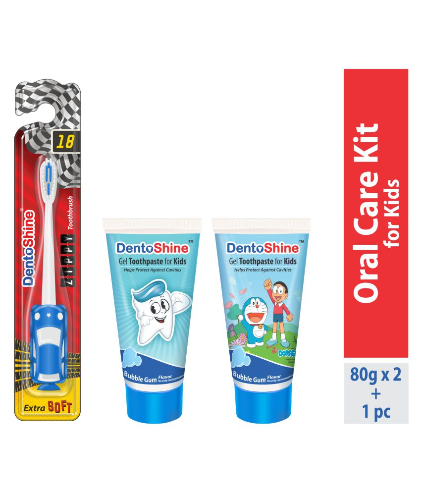 DentoShine Oral Care Combo (Zippy Toothbrush for Kids & Flavored