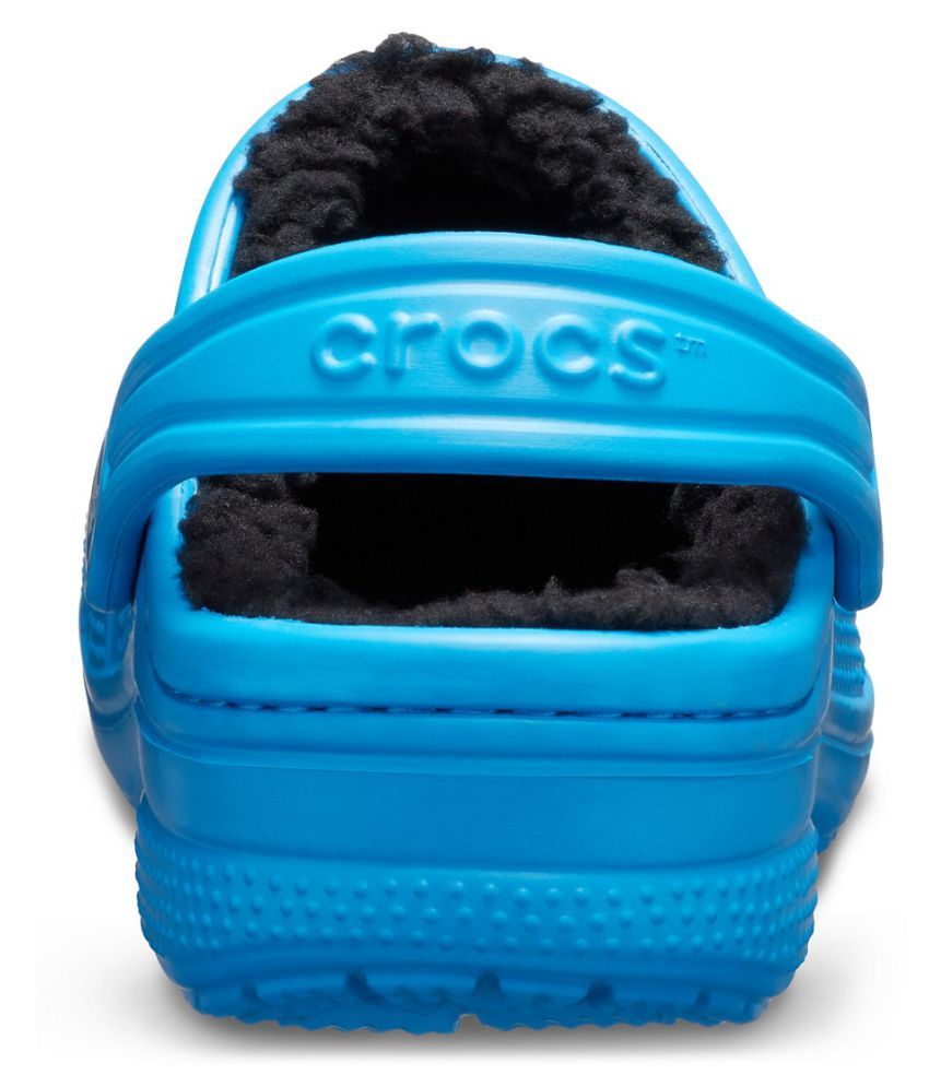 blue lined crocs