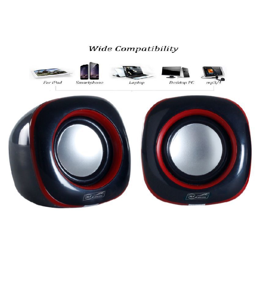     			Hiper Song HS902 2.0 Multimedia Speakers - Black for Computer, Laptop, PC, Mobiles, PM3/MP4