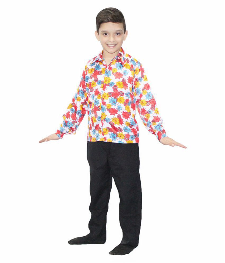     			Kaku Fancy Desses Kids Flower Print Shirt/Goa Shirt, Western Costume For Kids School Annual function/Theme Party/Competition/Stage Shows/Birthday Party Dress