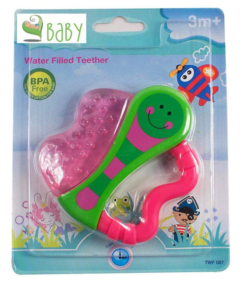 Vbaby Bpa Free Tooth Gel Silicone Butterfly Shape Rattle Baby Toy