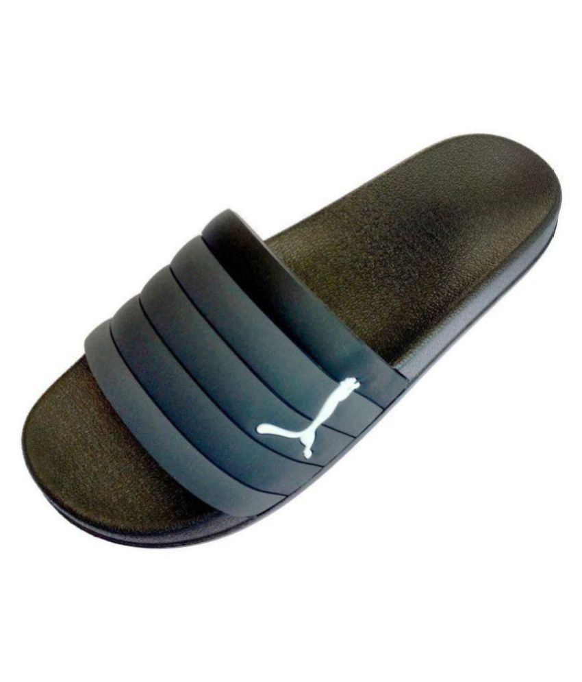 puma grey slide flip flop