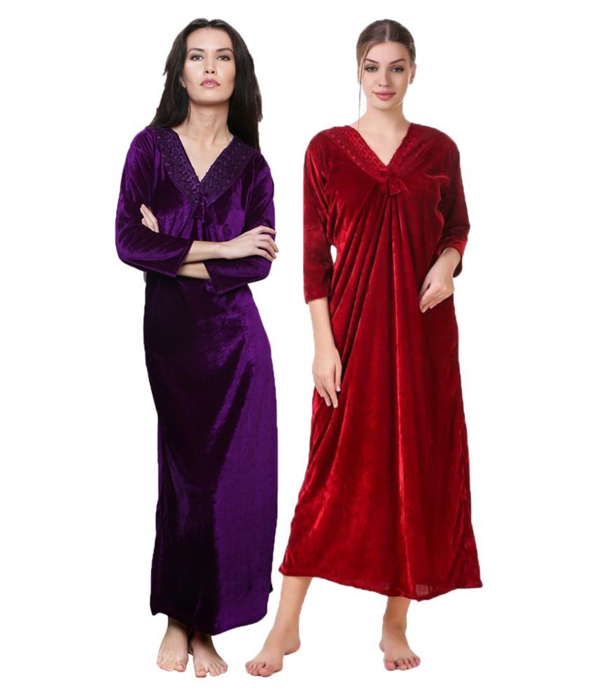 velvet nighty design