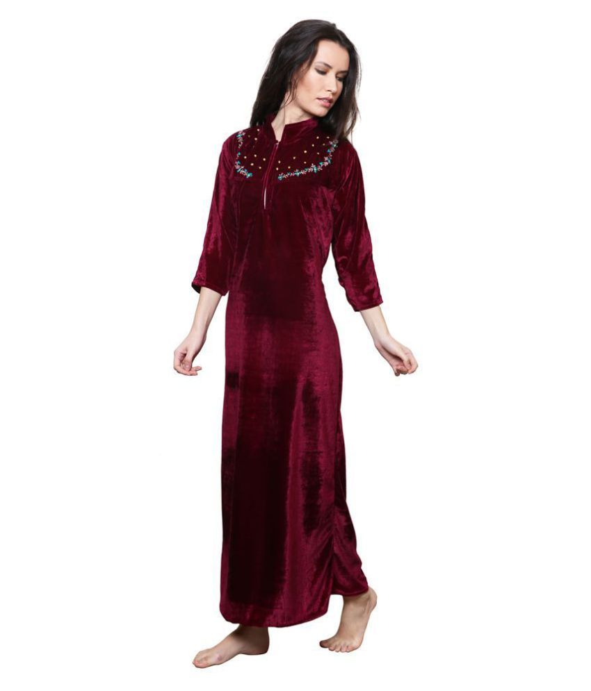 winter velvet nighty