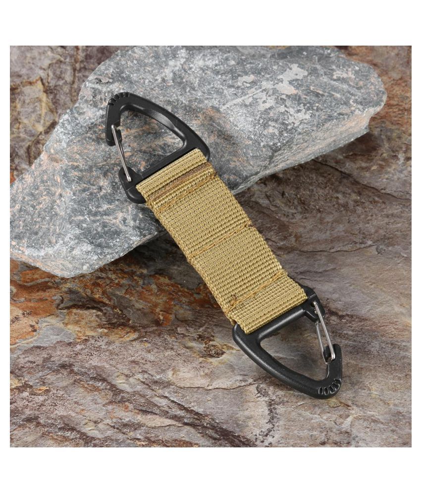 Climbing Carabiner Webbing Belt Clip Clasp Hanging Chain Outdoor Molle Buckle 