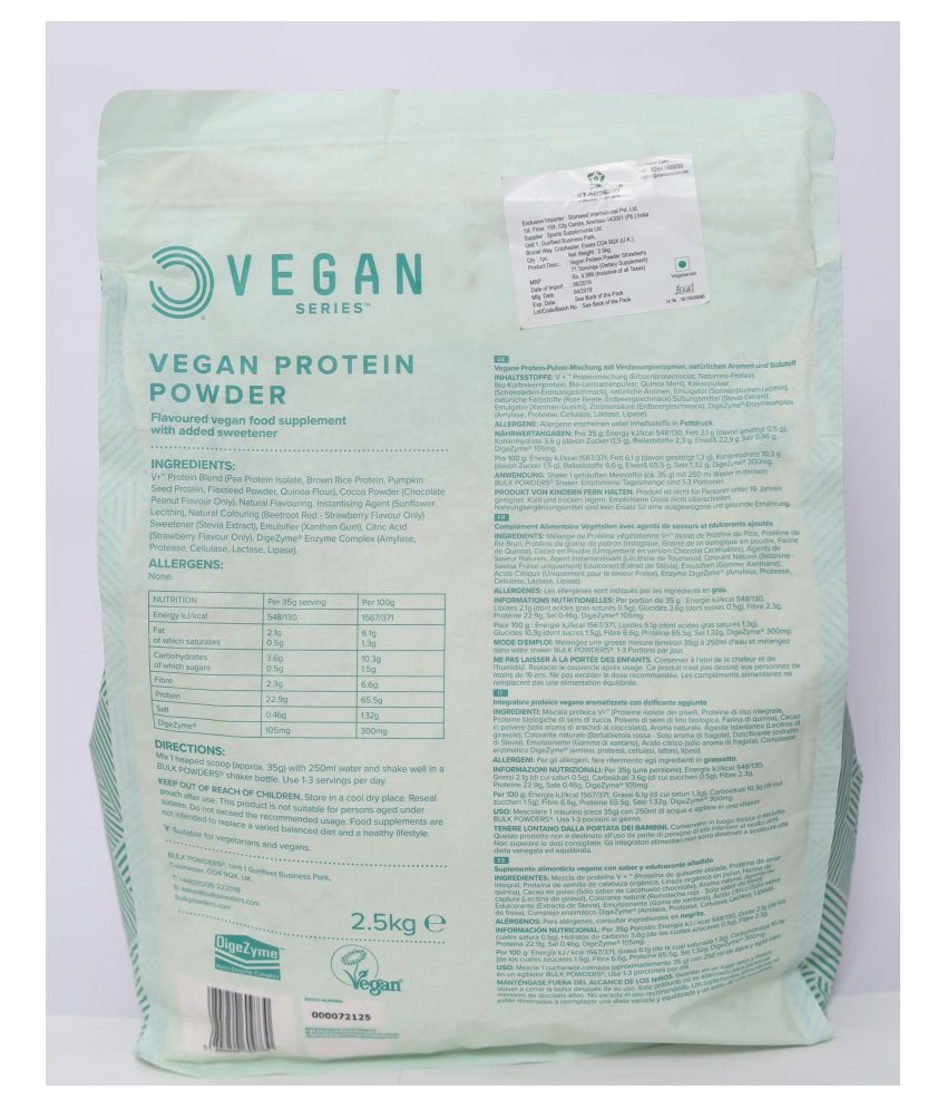 Bulk Powders U.K. vegan protein 1 kg: Buy Bulk Powders U.K. vegan