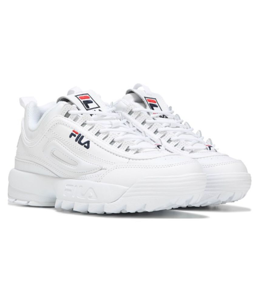 fila disruptor sneakers white