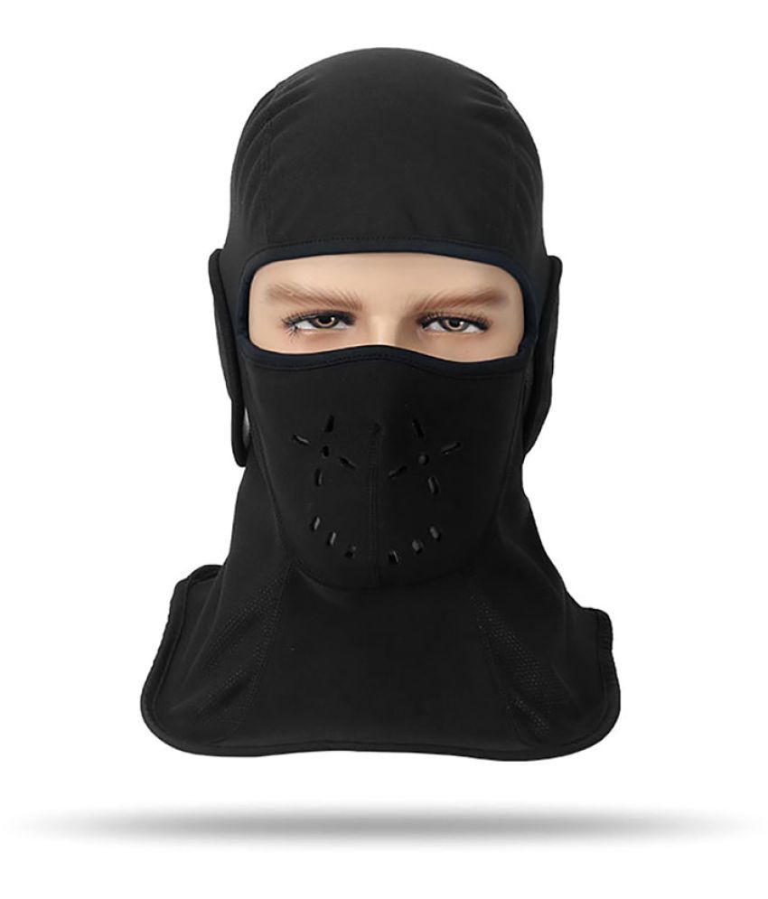 Black Sikye Cycling Mask,Premium Fleece Winter Warm Scarf Neck Warmer Face Mask for Men Women Outdoor Hiking Skiing 