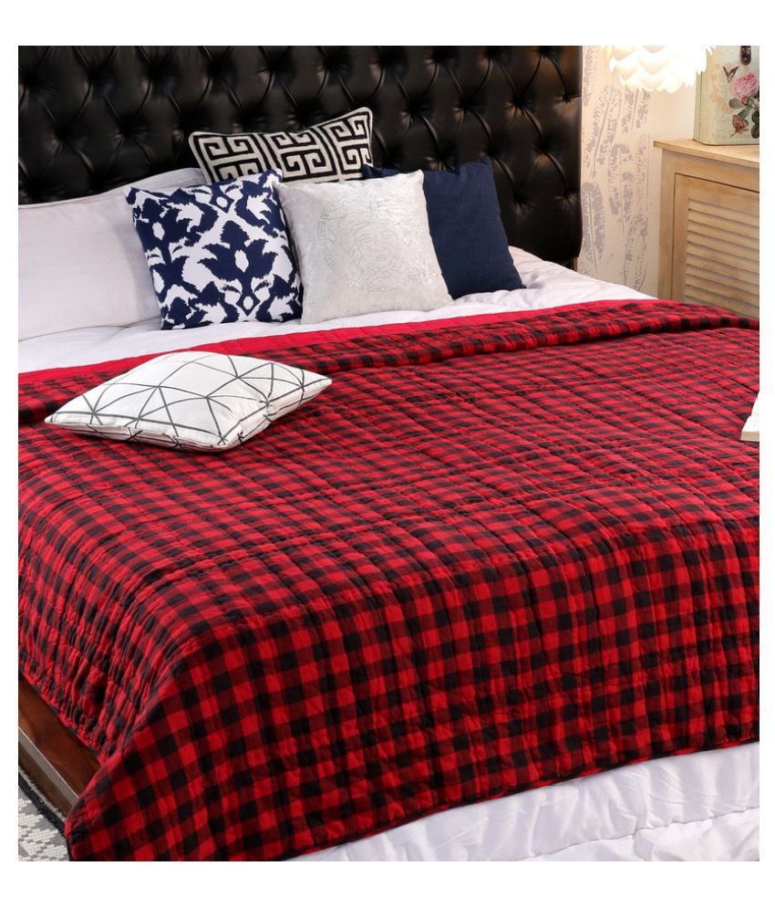 SOLAJ Double Cotton Red Quilt Buy SOLAJ Double Cotton Red Quilt Online at Low Price Snapdeal