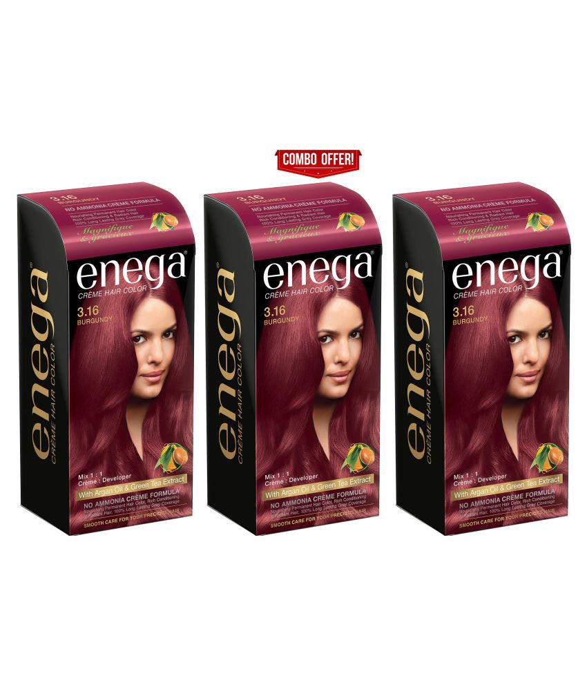 enega Semi Permanent Hair Color Burgundy (Burgundy) 120 ml Pack of 3: Buy  enega Semi Permanent Hair Color Burgundy (Burgundy) 120 ml Pack of 3 at  Best Prices in India - Snapdeal