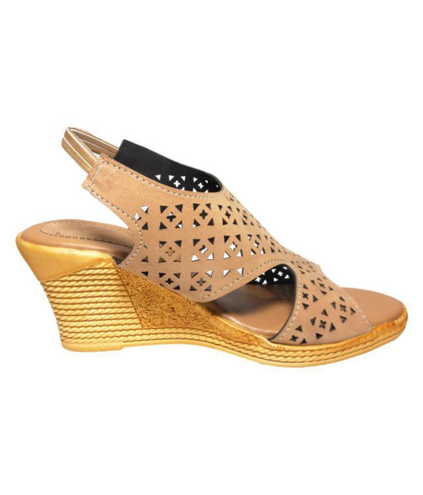 beige wedges wide fit