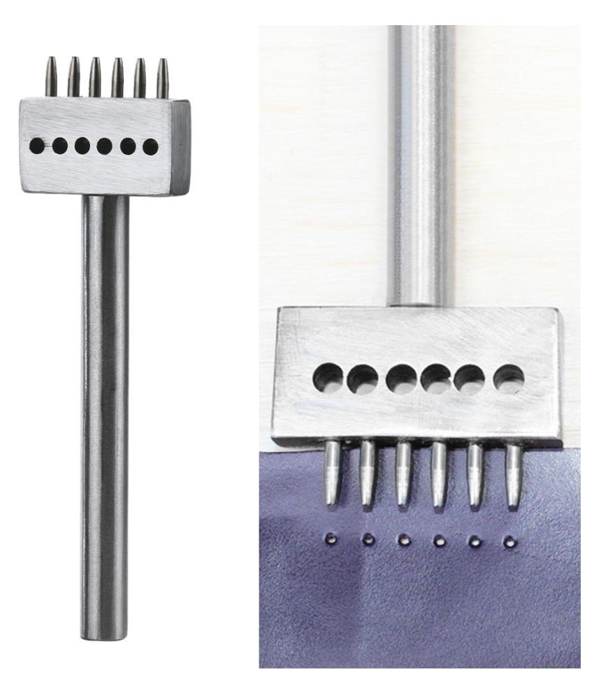 5mm Craft Leather Punching DIY Row Circular Cut Stitched Hole Spacing Tool