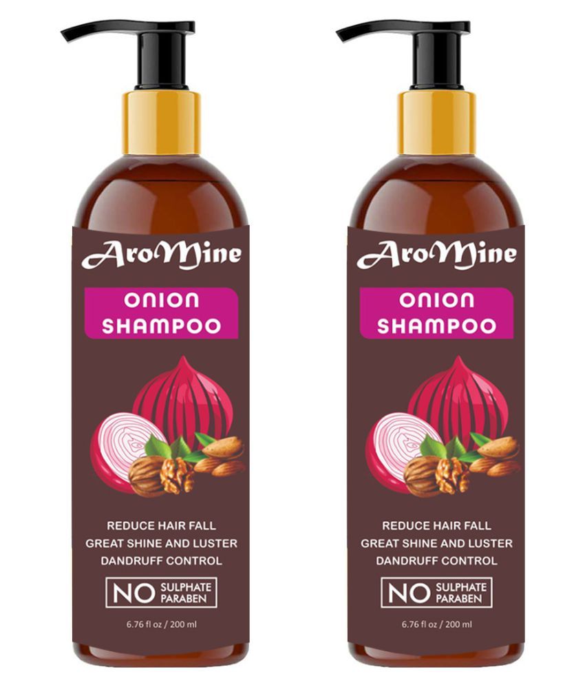     			Aromine Red Onion Shampoo for Hair Growth & Hair Fall Control Shampoo + Conditioner 400 mL Pack of 2