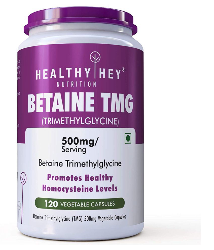 HEALTHYHEY NUTRITION Betaine Trimethylglycine (TMG) 500 Mg 120 No.s ...