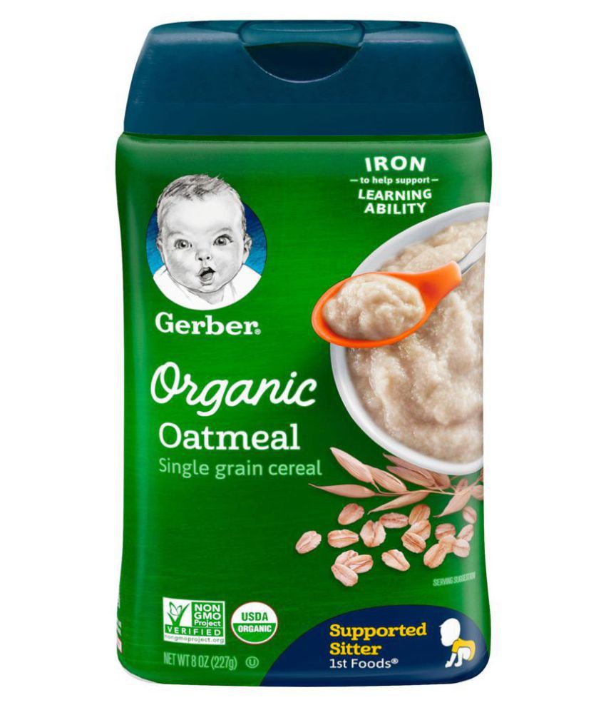 Buy Gerber Baby Food Organic Oatmeal Cereal Infant Cereal For 6 Months