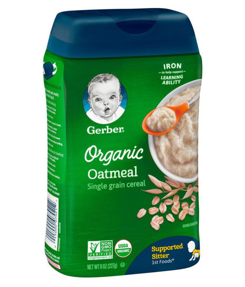 Gerber Baby Food organic oatmeal cereal Infant Cereal for 6 Months