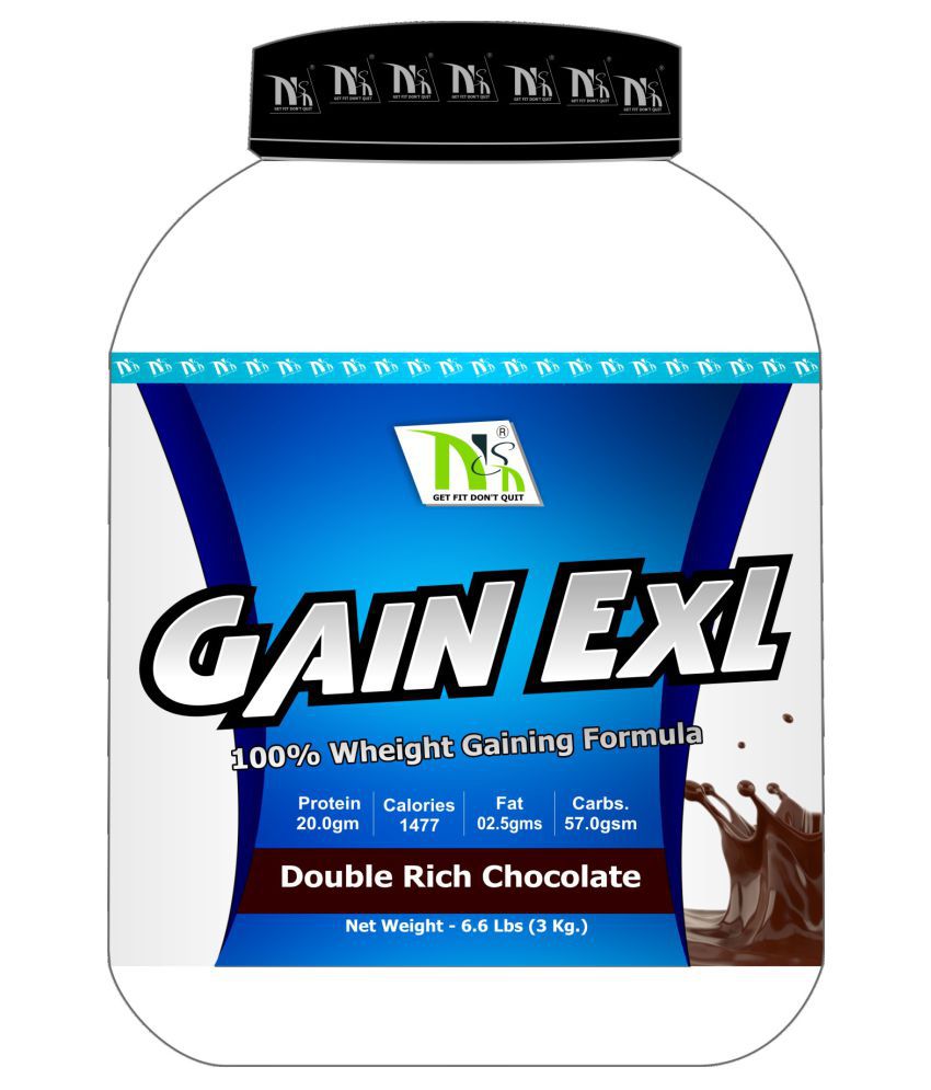     			NSN Gain EXL 3 kg Weight Gainer Powder Single Pack