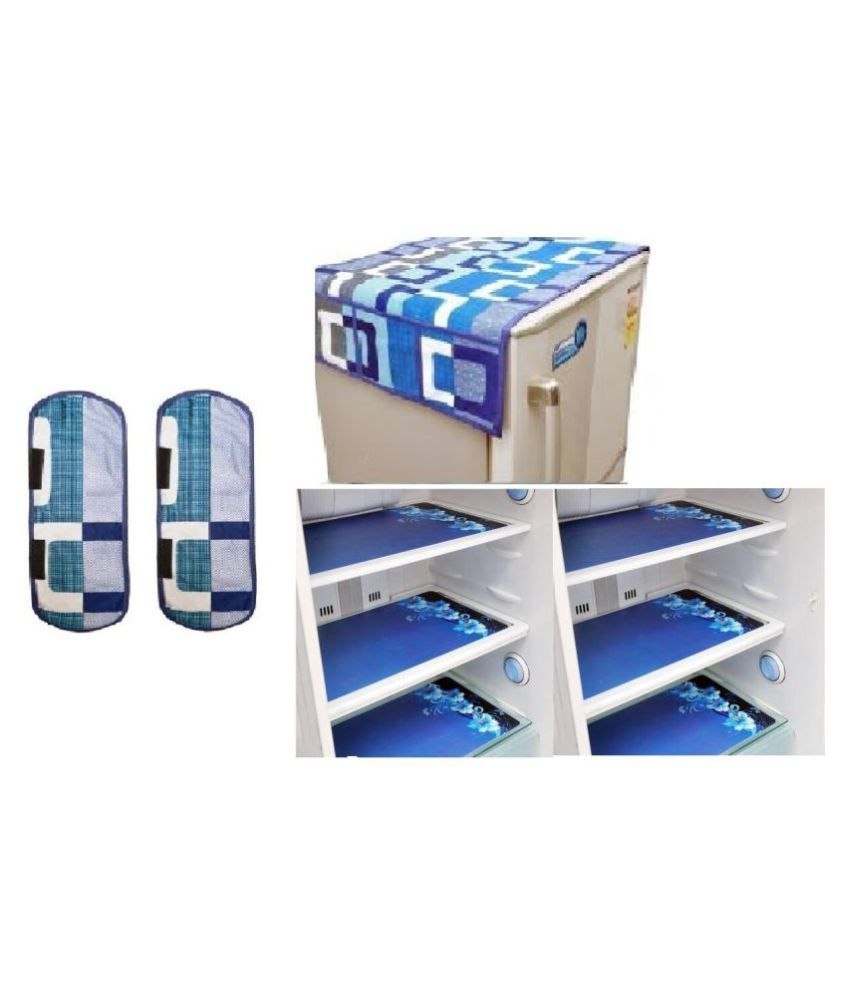     			E-Retailer Set of 9 PVC Blue Fridge Top Cover