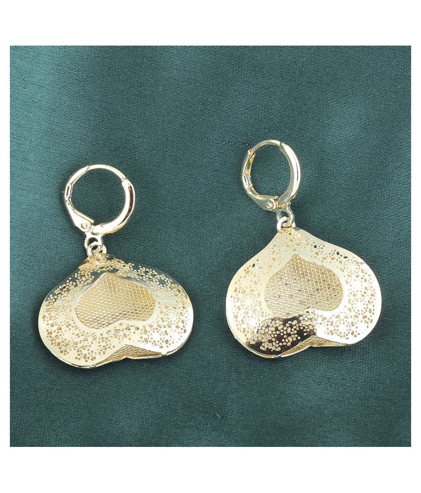     			Silver Shine Dashing Golden Heart Clip On Bali Earring for Women  (Get Trendy Fashion Earring FREE with your Order)