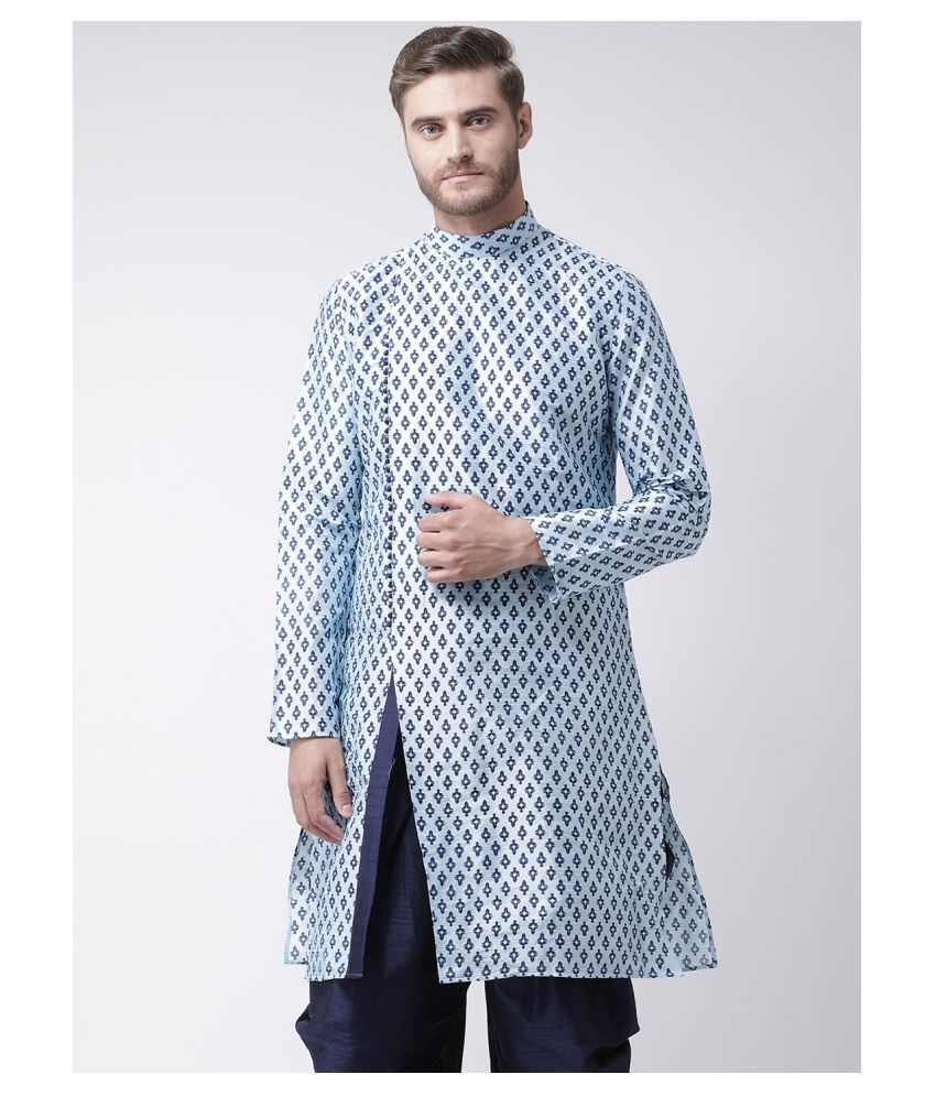     			Deyann Sky Blue Silk Blend Kurta Single