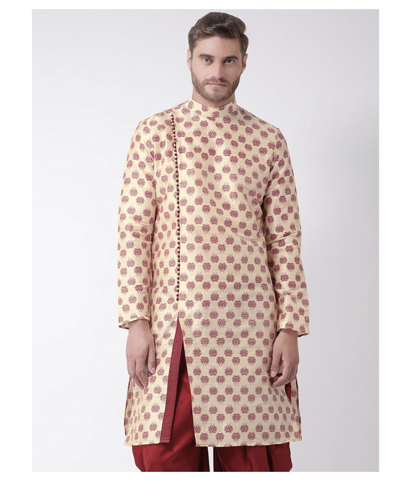     			Deyann White Silk Blend Kurta Single