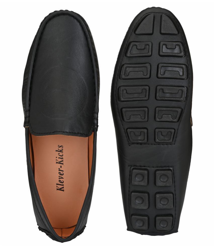 KLEVER KICKS Black Loafers - Buy KLEVER KICKS Black Loafers Online at ...