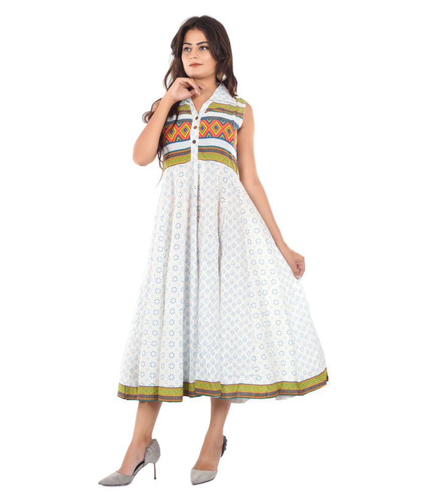 Ahalyaa Blue Polyester Anarkali Kurti  Buy Ahalyaa Blue Polyester Anarkali  Kurti Online at Best Prices in India on Snapdeal