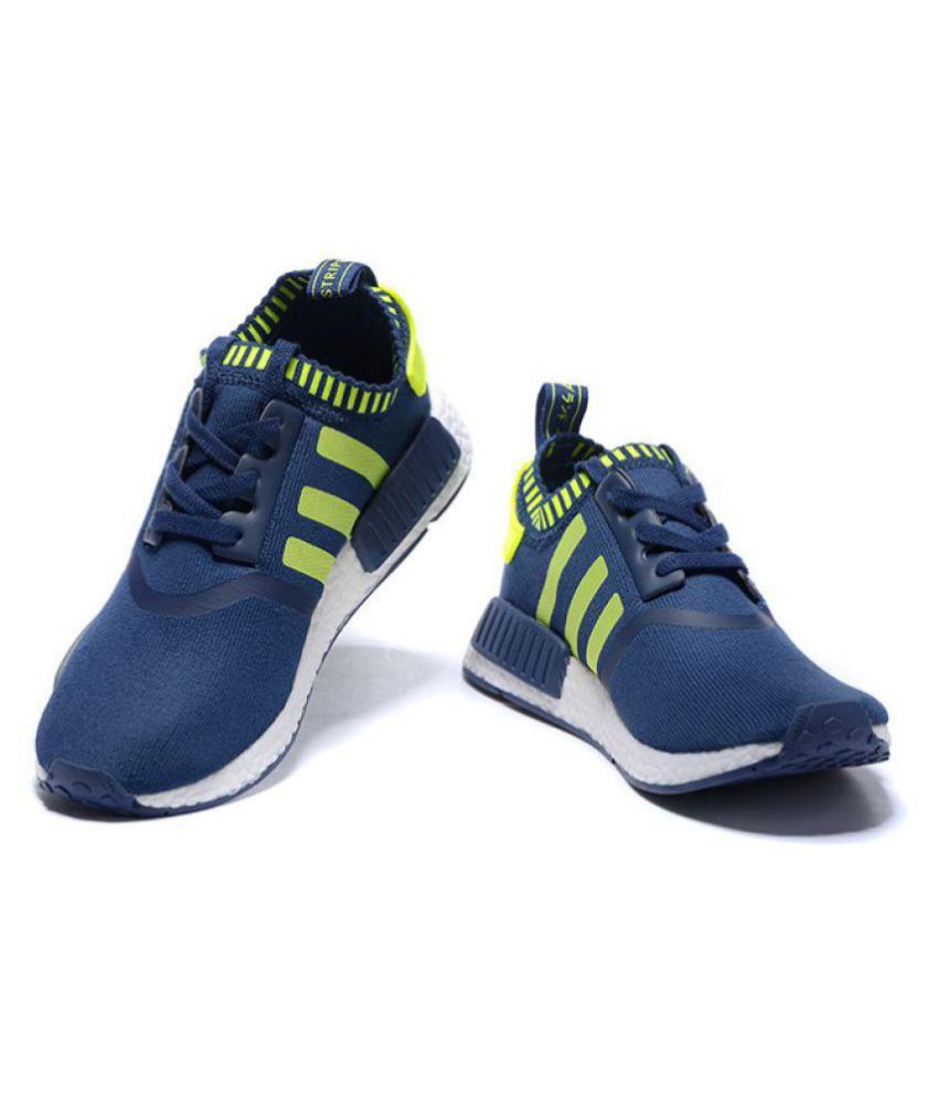 Adidas Nmd Runner Blue Green White Running Shoes Navy: Buy Online at ...