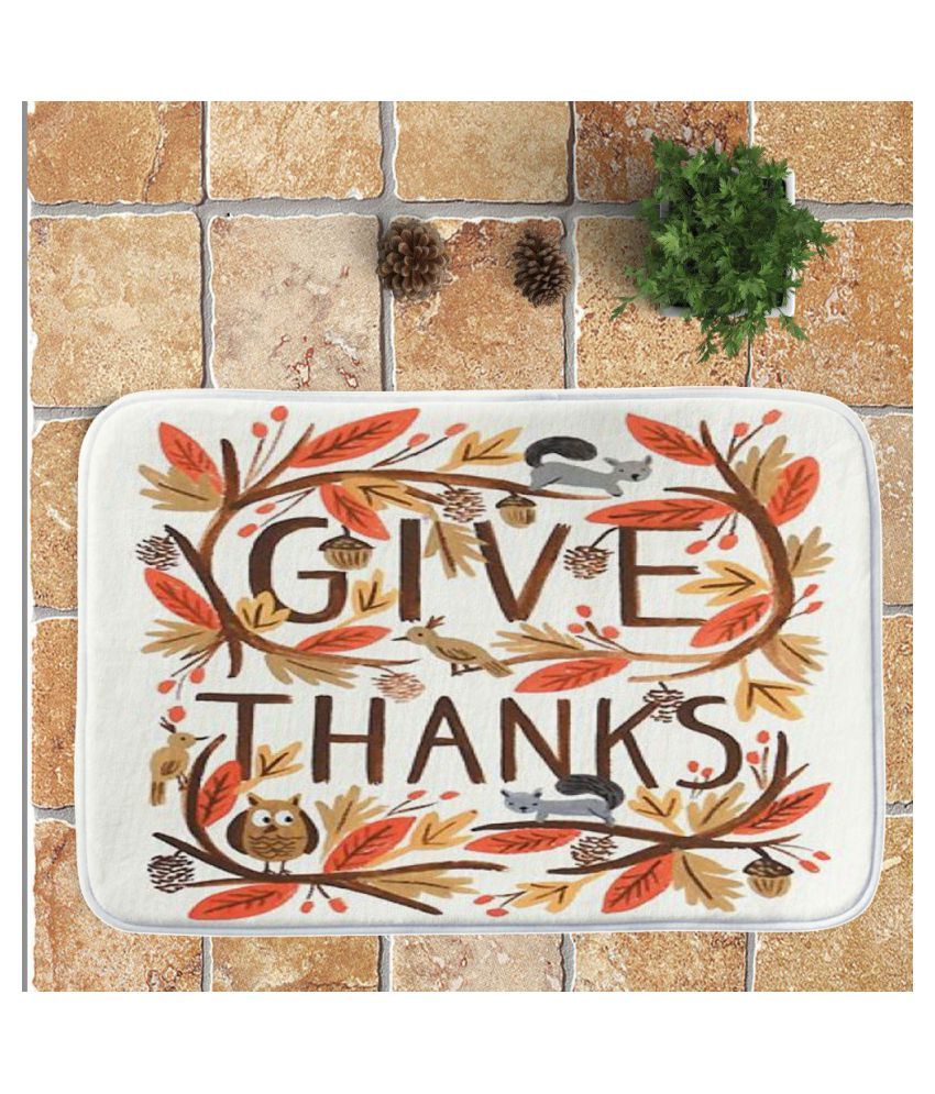 Thanksgiving Day Pumpkin Lantern Entrance Door Bathroom Mat Indoor