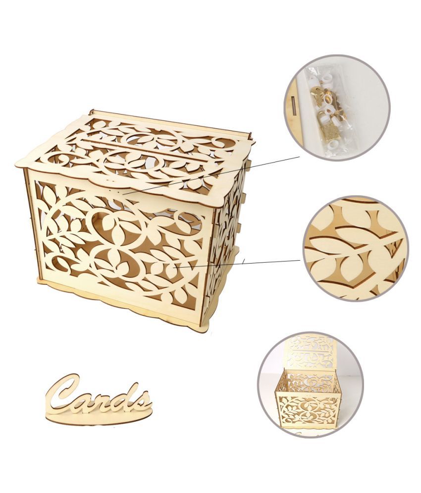 Wedding Card Box With Lock Diy Money Wooden Gift Boxes For Party