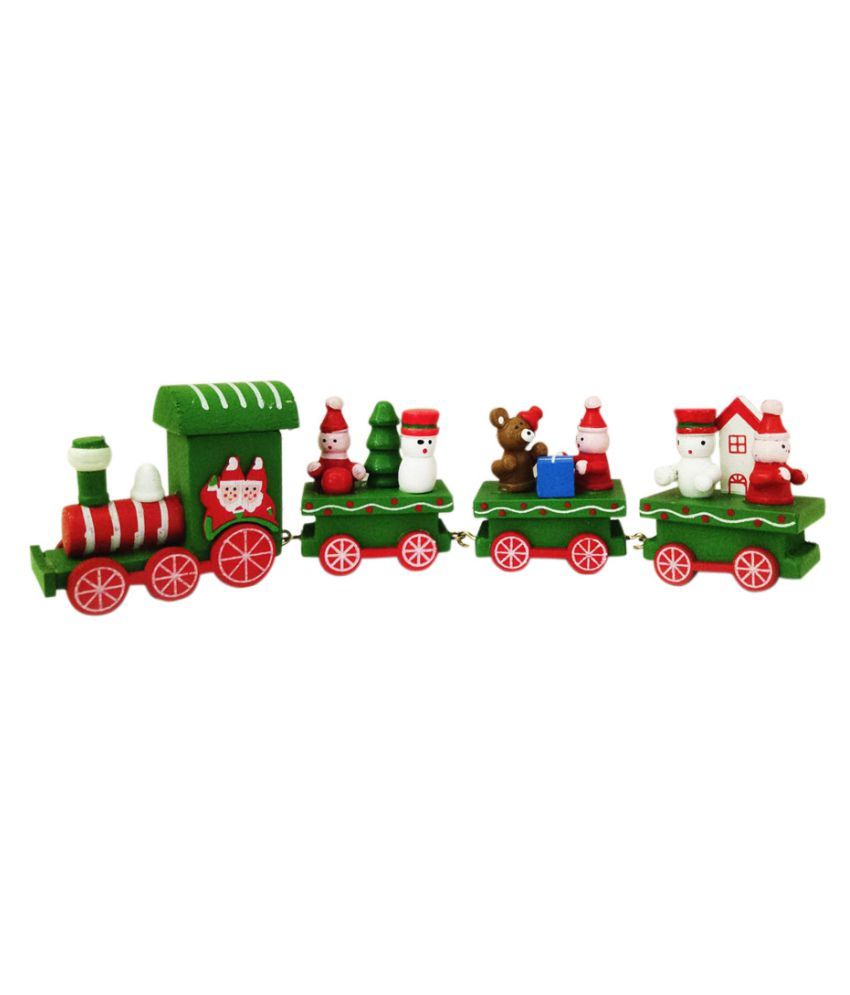 Xmas Wooden Train Kids Favor Christmas Gifts Hanging Ornament Tree