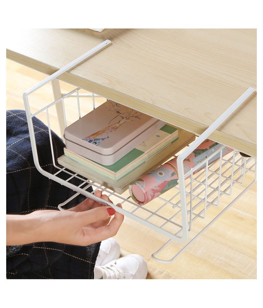 Kitchen Storage Bin Under Shelf Wire Rack Basket Organizer